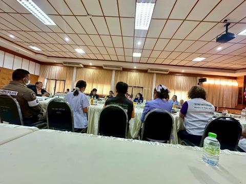 ซ้อมแผนการเกิดอุบัติเหตุทางถนนช่วงเทศบาล ณ โรงพยาบาลส่งเสริมสุขภาพตำบลบ้านแวง