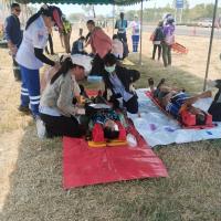 ร่วมซ้อมแผนรับอุบัติเหตุหมู่ ประจำปี 2569 เพื่อเตรียมความพร้อมรับอุบัติเหตุหมู่ในช่วงเทศกาลสงกรานต์ในการป้องกันและลดอุบัติเหตุทางถนน